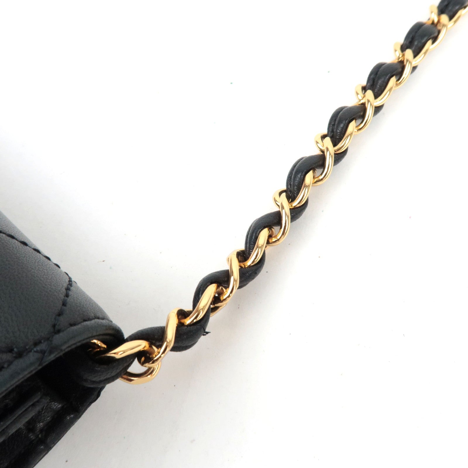 CHANEL Matelasse 23 Full Flap Chain Shoulder Bag Lambskin Black Gold HDW 5156731 *Box, Dust bag, G card