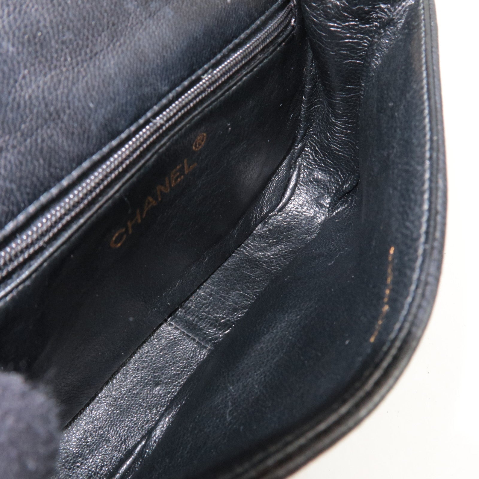 CHANEL Coco Mark Mini Chain Shoulder Bag Lambskin Black Gold HDW 0868360 *Box, Dust bag, G card