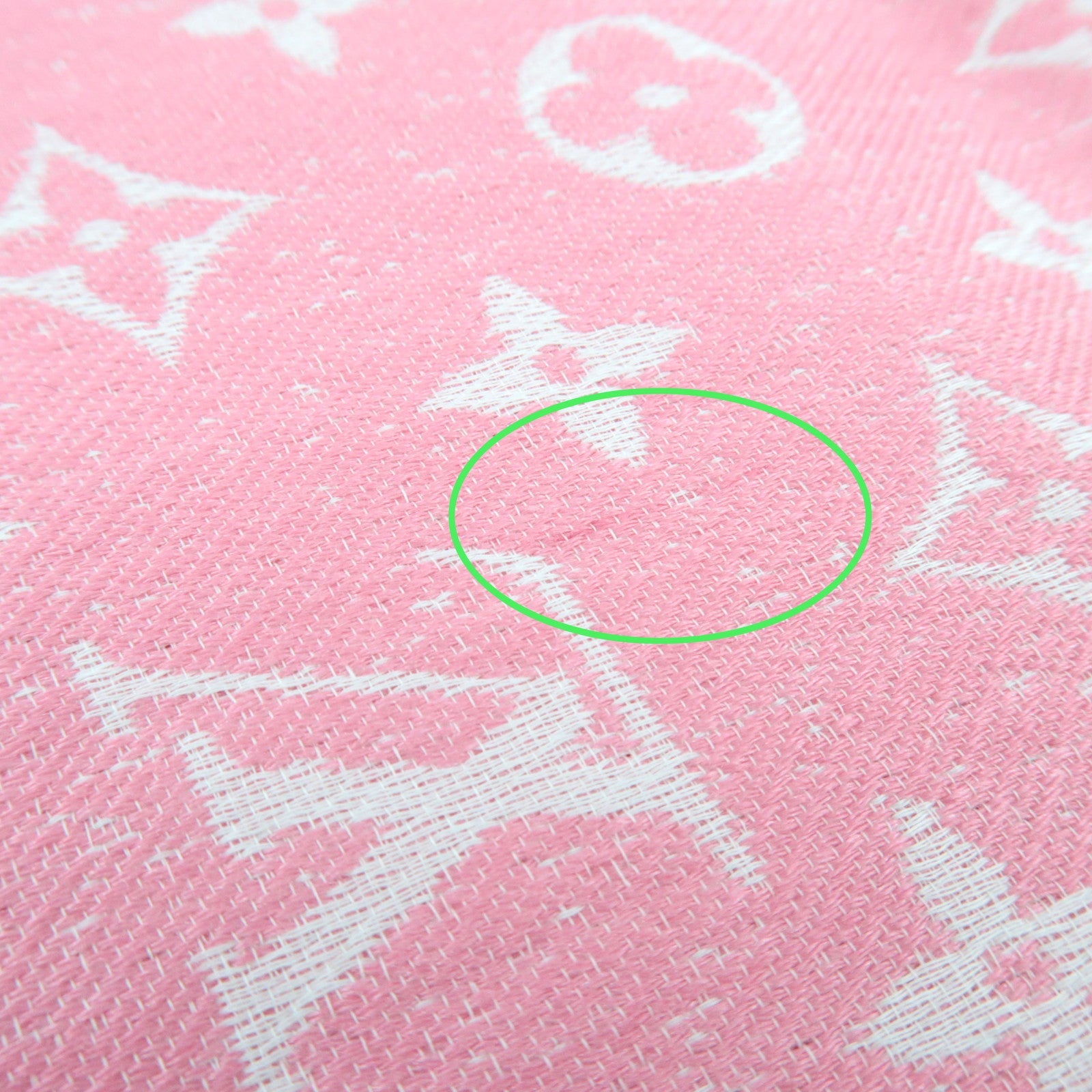 Louis Vuitton Shawl My Daily Denim Scarf 50% Cotton 35% Wool 15% Silk Rose M78182 CC5202