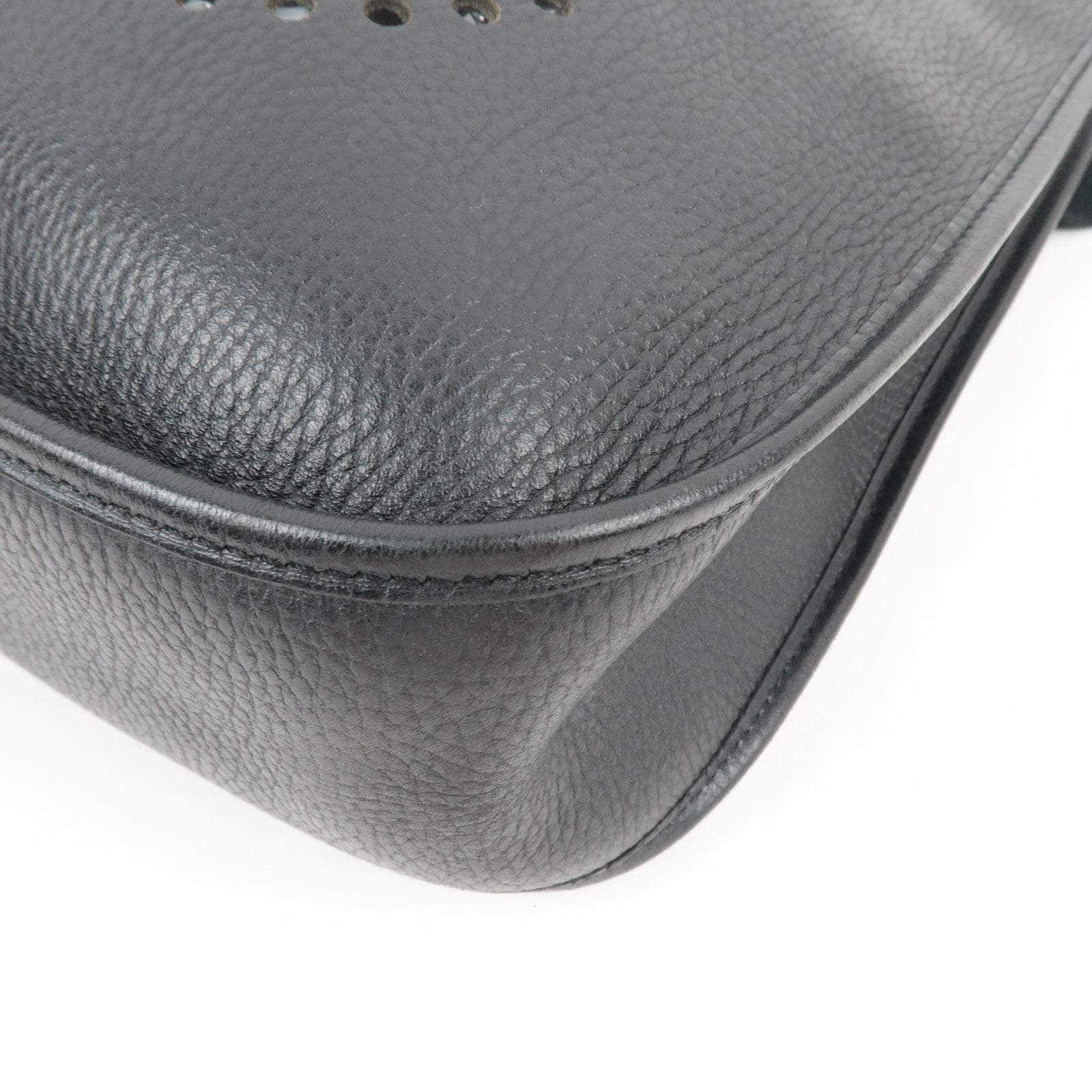 HERMES Evelyn 1 GM Shoulder Bag Ardennes Black Gold HDW *Box, Dust bag