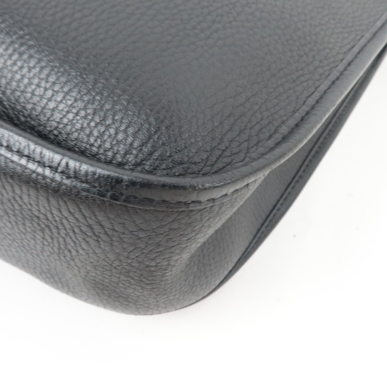 HERMES Evelyn 1 GM Shoulder Bag Ardennes Black Gold HDW *Box, Dust bag