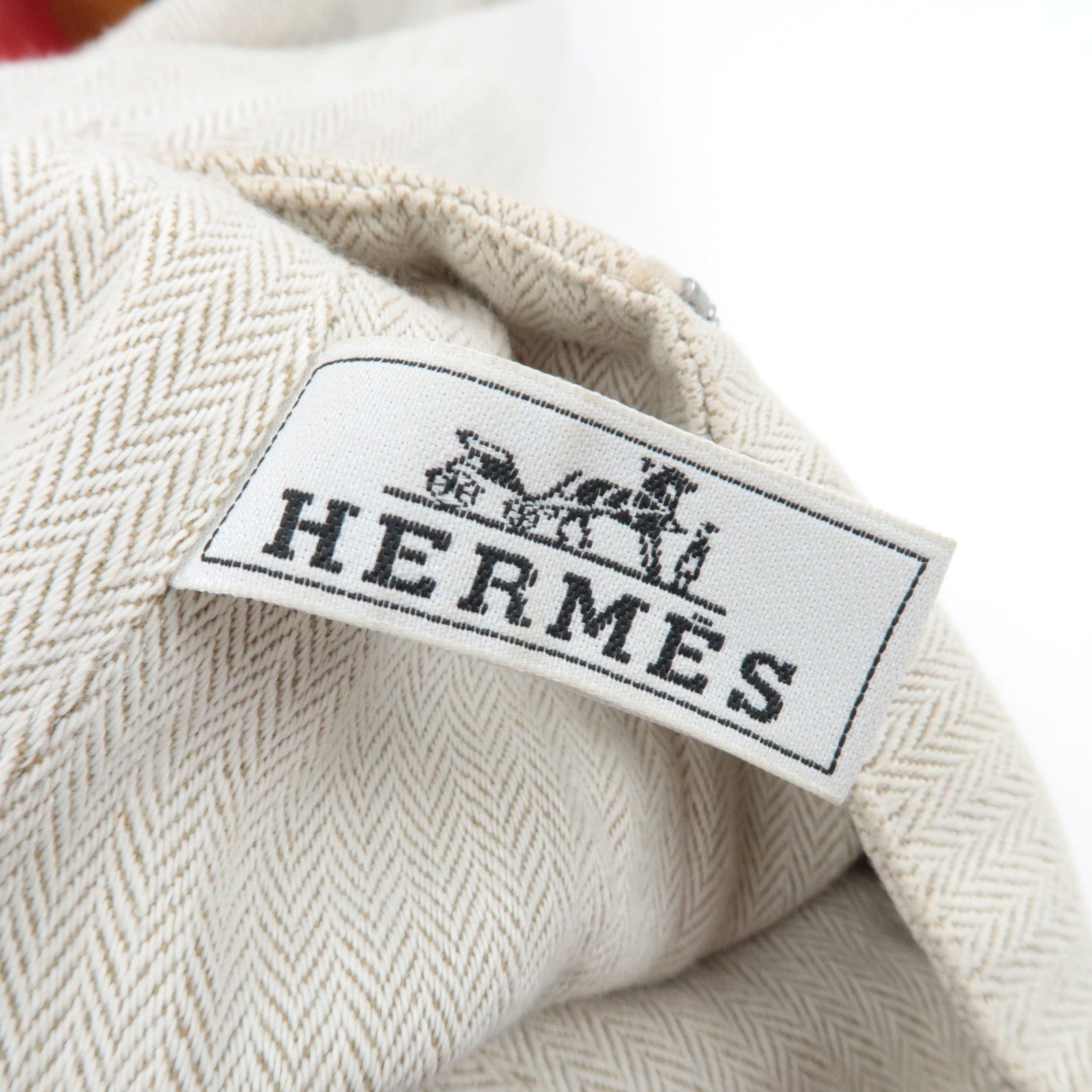 HERMES Cavalier Shoulder Bag Canvas Ivory Rocabar