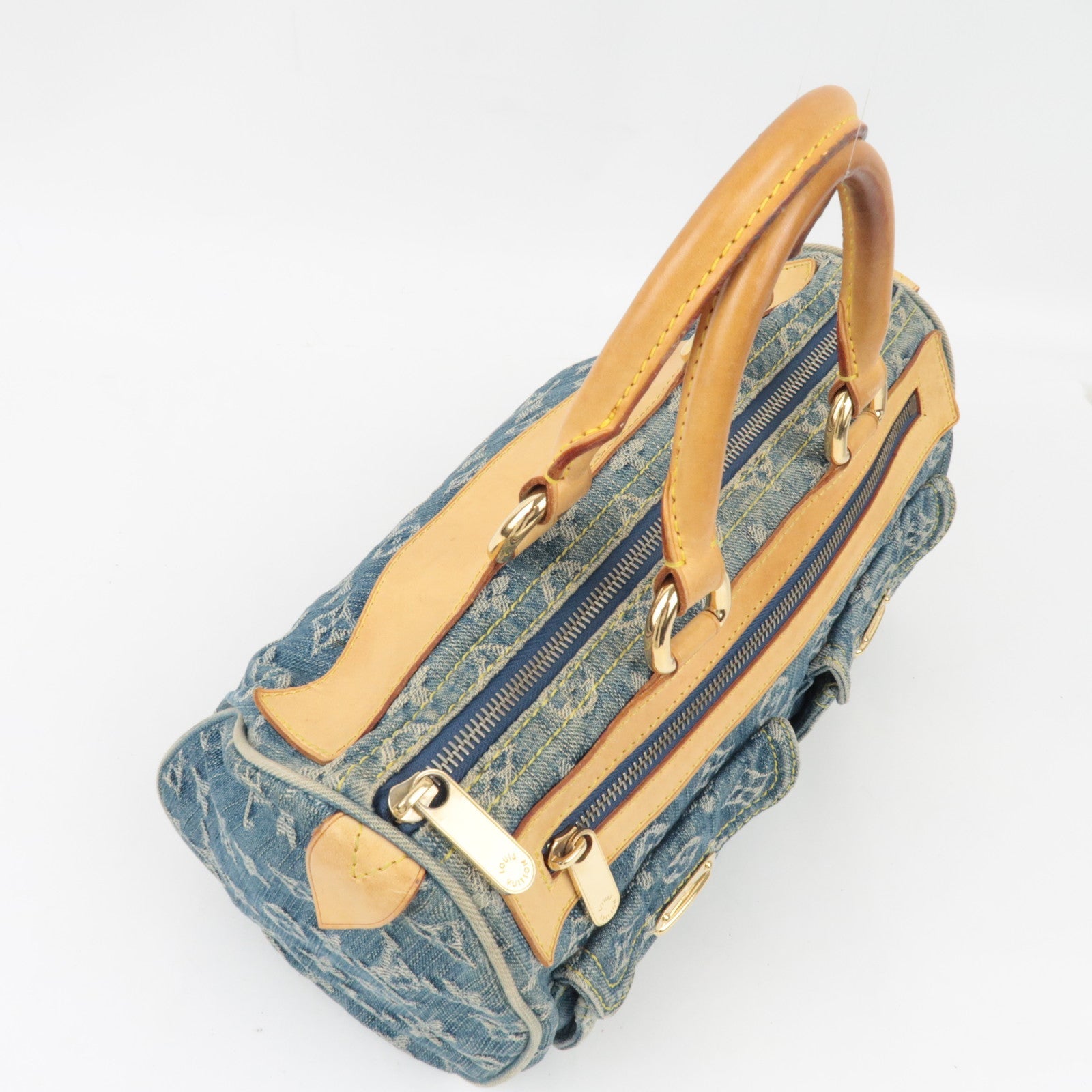 Louis Vuitton Monogram Denim Neo Speedy Hand Bag Blue M95019 SP0066