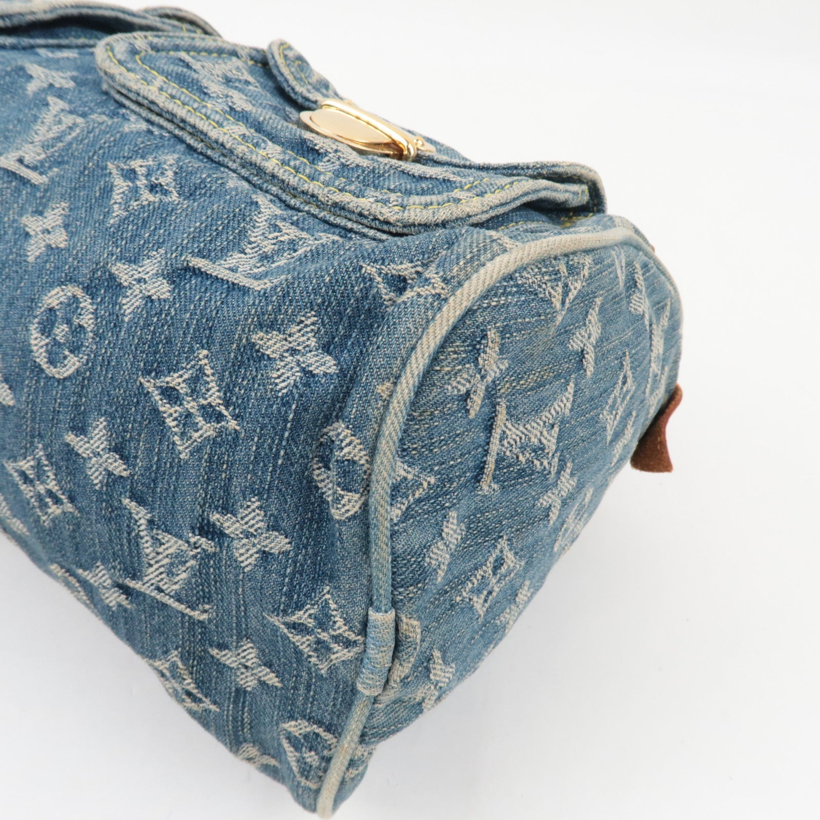 Louis Vuitton Monogram Denim Neo Speedy Hand Bag Blue M95019 SP0066