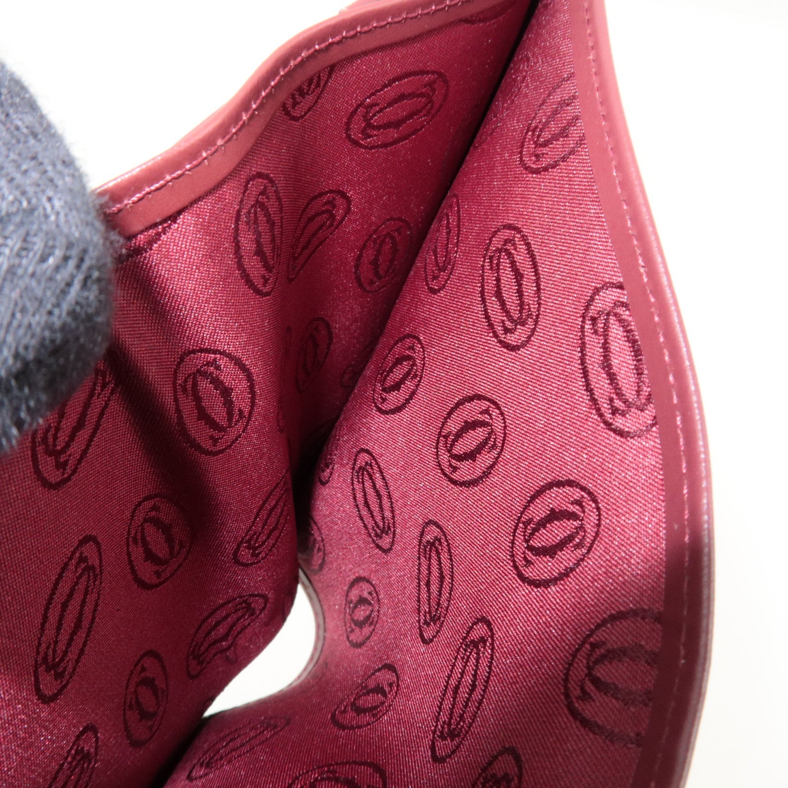 Cartier Must Line Bi-Fold Wallet Leather Bordeaux *Box