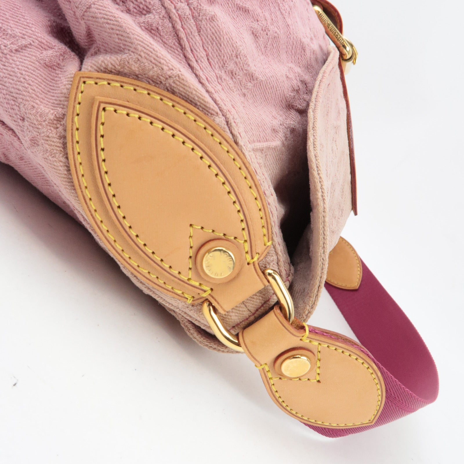 Louis Vuitton Monogram Denim Sunray Shoulder Bag Rouge Fauviste M40417 TR3150