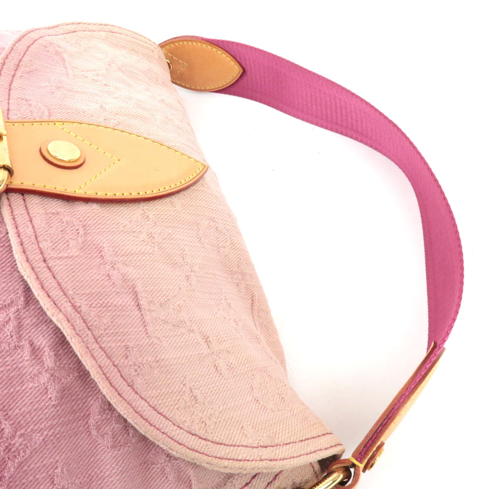 Louis Vuitton Monogram Denim Sunray Shoulder Bag Rouge Fauviste M40417 TR3150