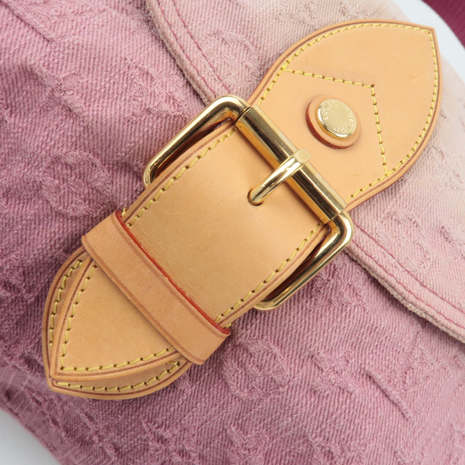 Louis Vuitton Monogram Denim Sunray Shoulder Bag Rouge Fauviste M40417 TR3150