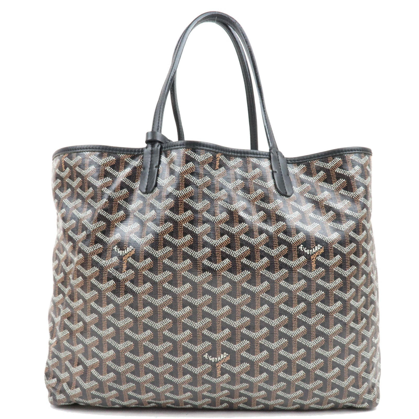 GOYARD Saint Louis PM Tote Bag PVC Leather Black *Dust bag, Pouch77688