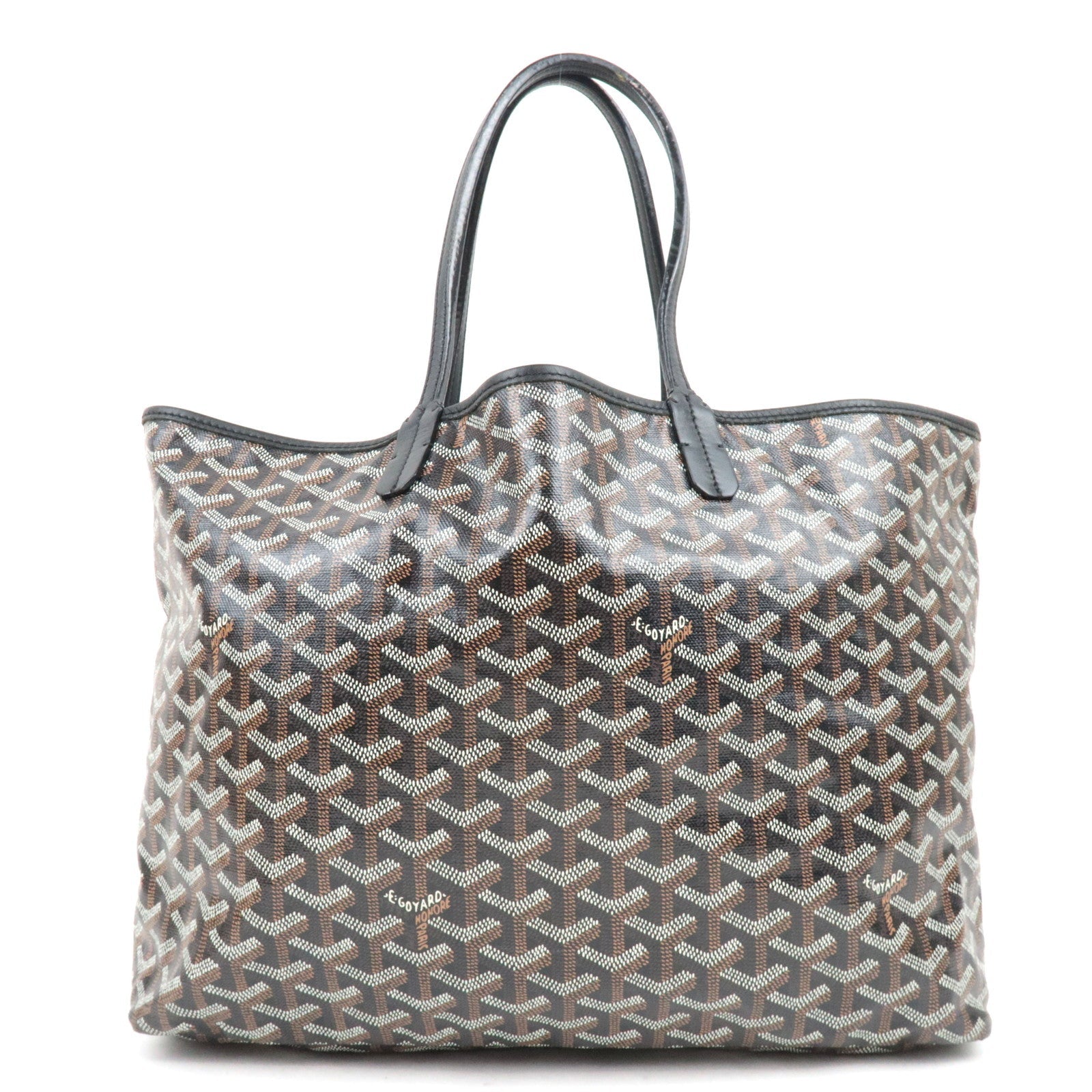 GOYARD Saint Louis PM Tote Bag PVC Leather Black *Dust bag, Pouch