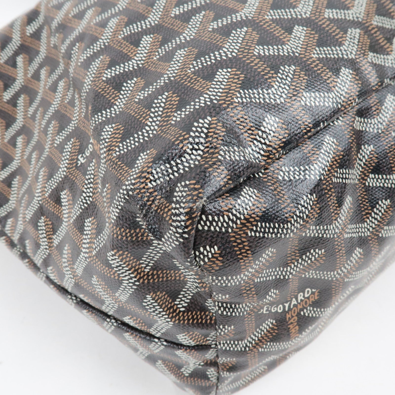 GOYARD Saint Louis PM Tote Bag PVC Leather Black *Dust bag, Pouch