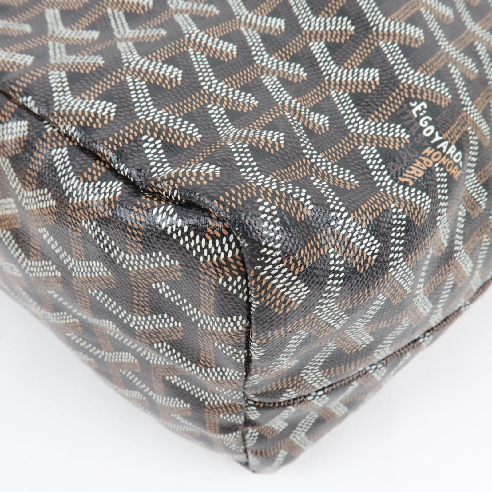 GOYARD Saint Louis PM Tote Bag PVC Leather Black *Dust bag, Pouch