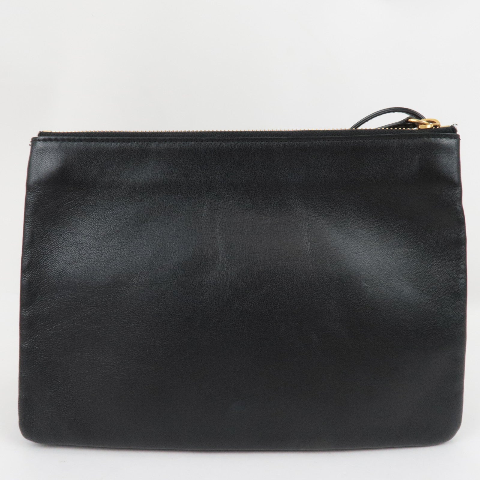 CELINE Trio Large Shoulder Bag Leather Black *Dust bag
