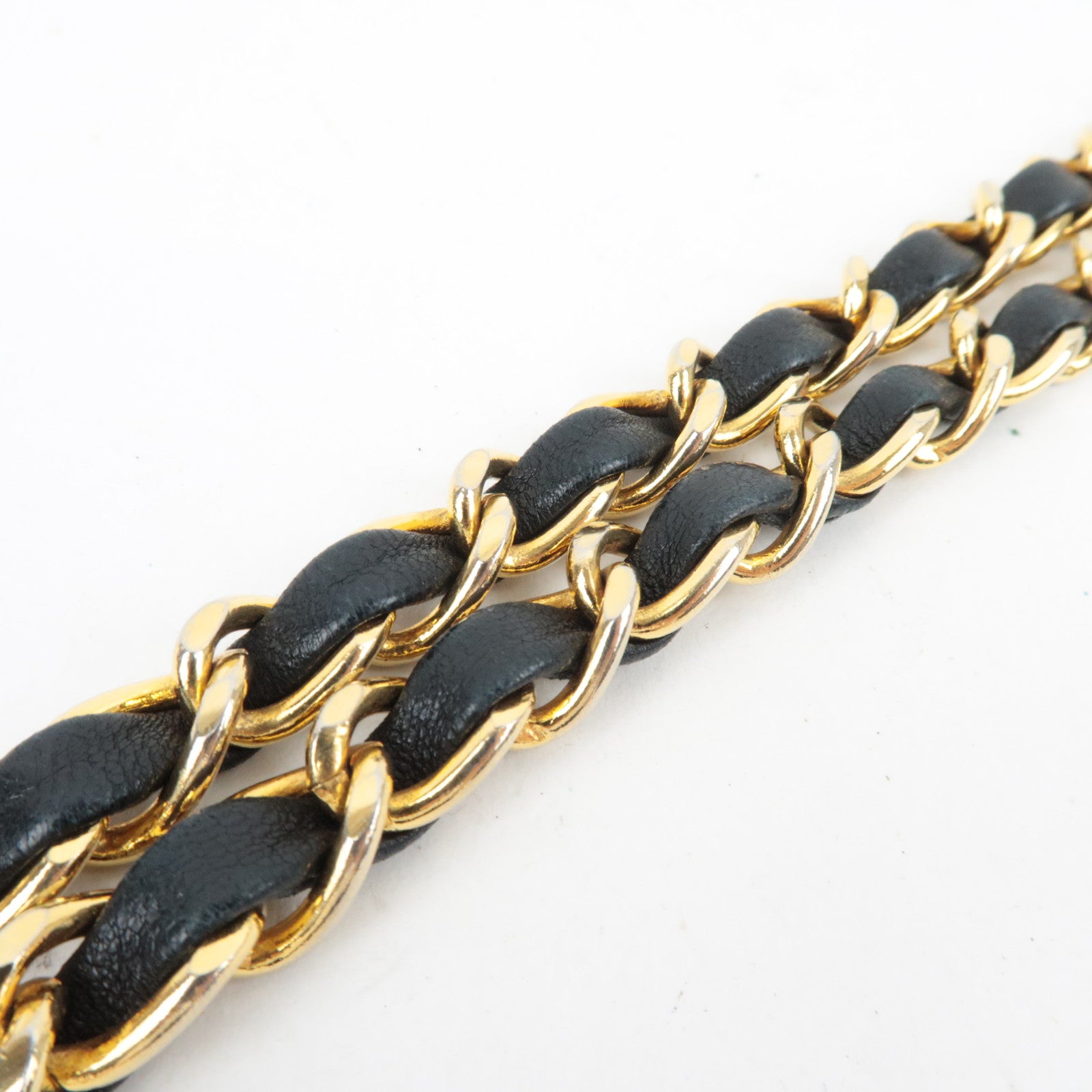 CHANEL Matelasse Chain Shoulder Bag Lambskin Black Gold HDW 1799679