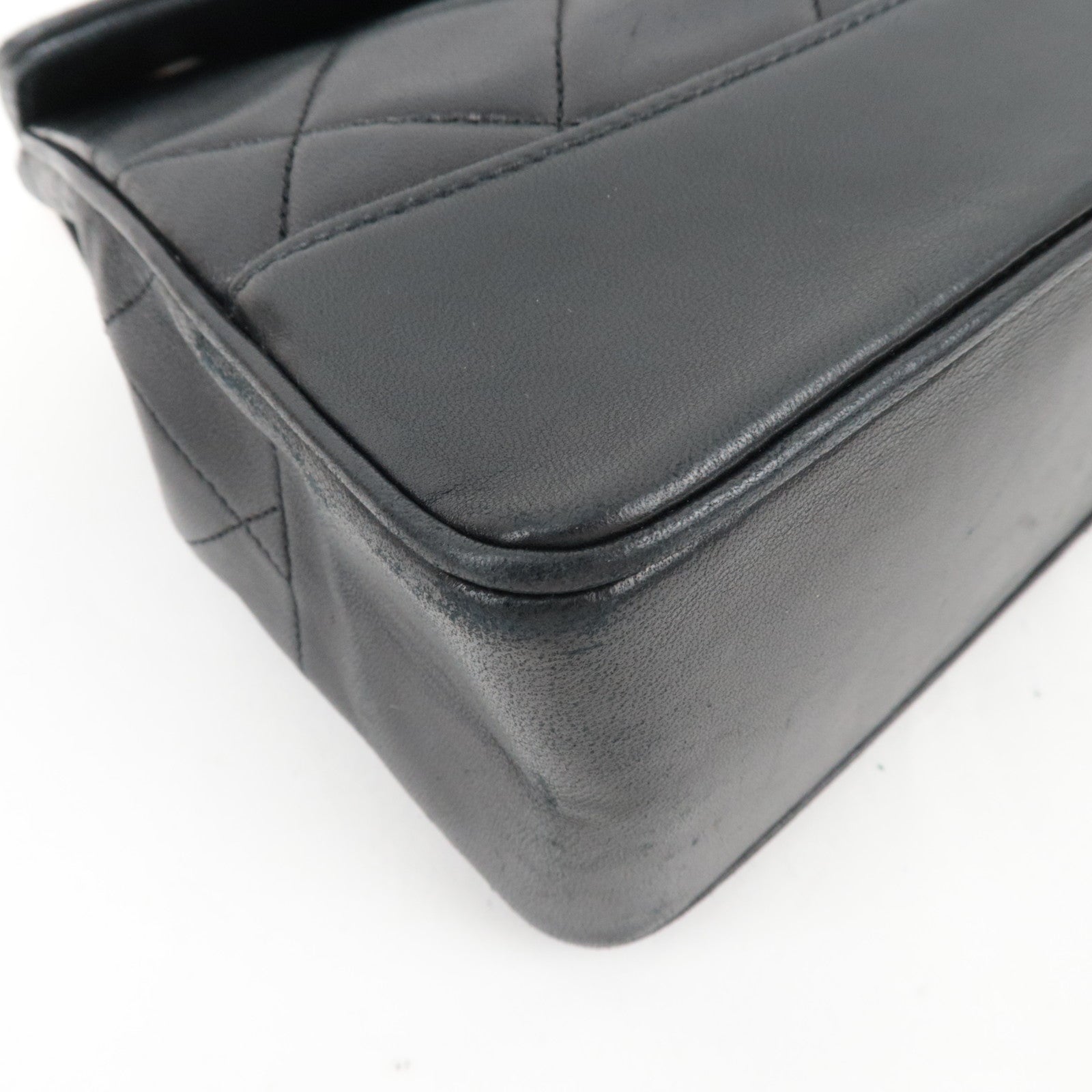 CHANEL Matelasse Chain Shoulder Bag Lambskin Black Gold HDW 1799679