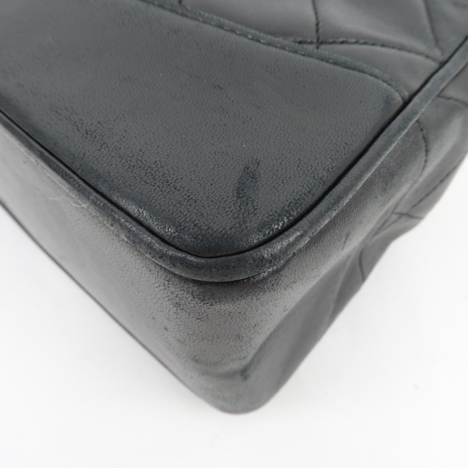 CHANEL Matelasse Chain Shoulder Bag Lambskin Black Gold HDW 1799679