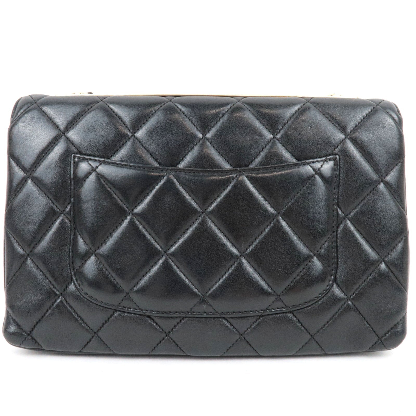 CHANEL Trendy CC Matelasse Chain Shoulder Bag Leather Black Gold HDW 24697567