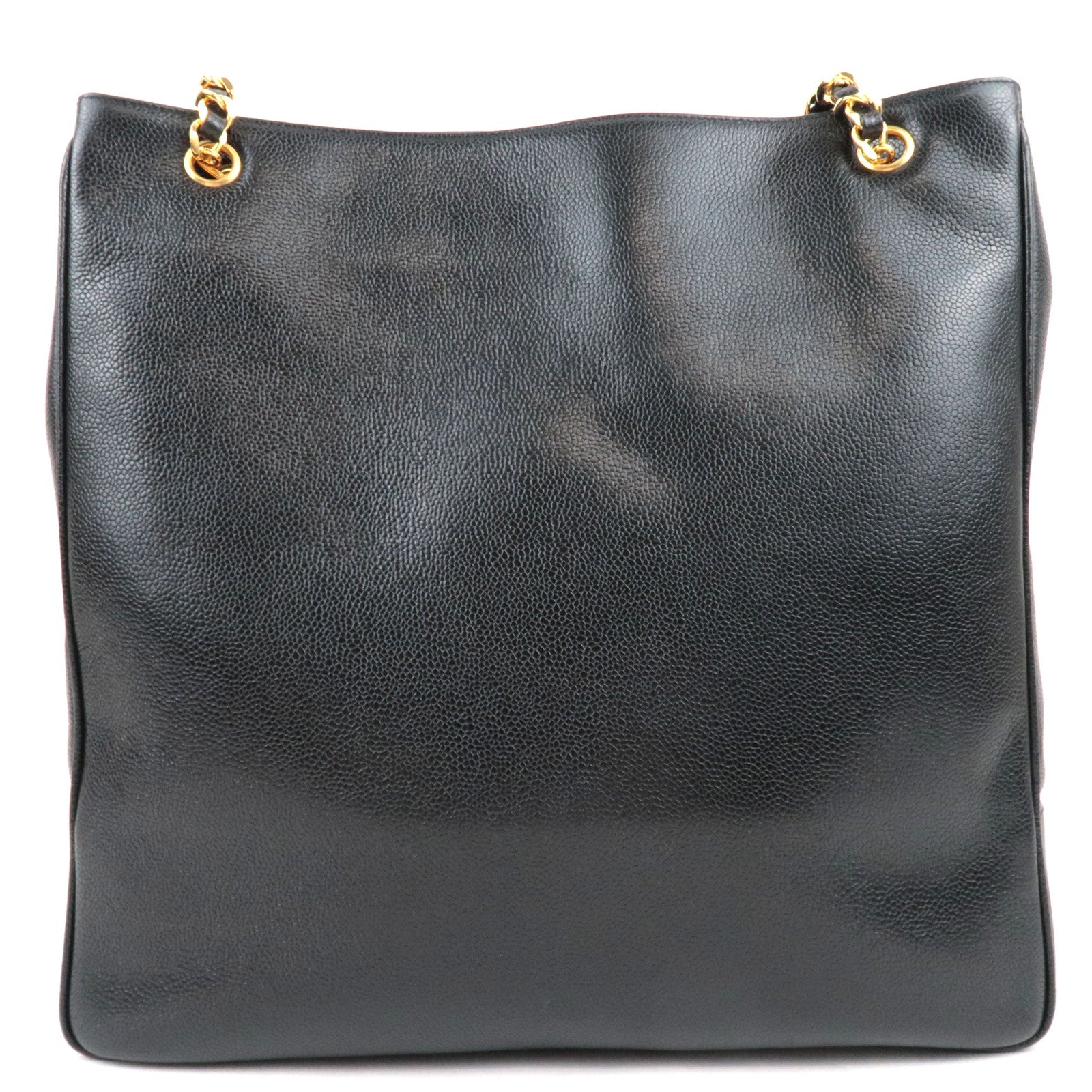 CHANEL Coco Mark Chain Tote Bag Caviar Skin Black Gold HDW 2307621 *Dust bag, G card, 3 Pouches