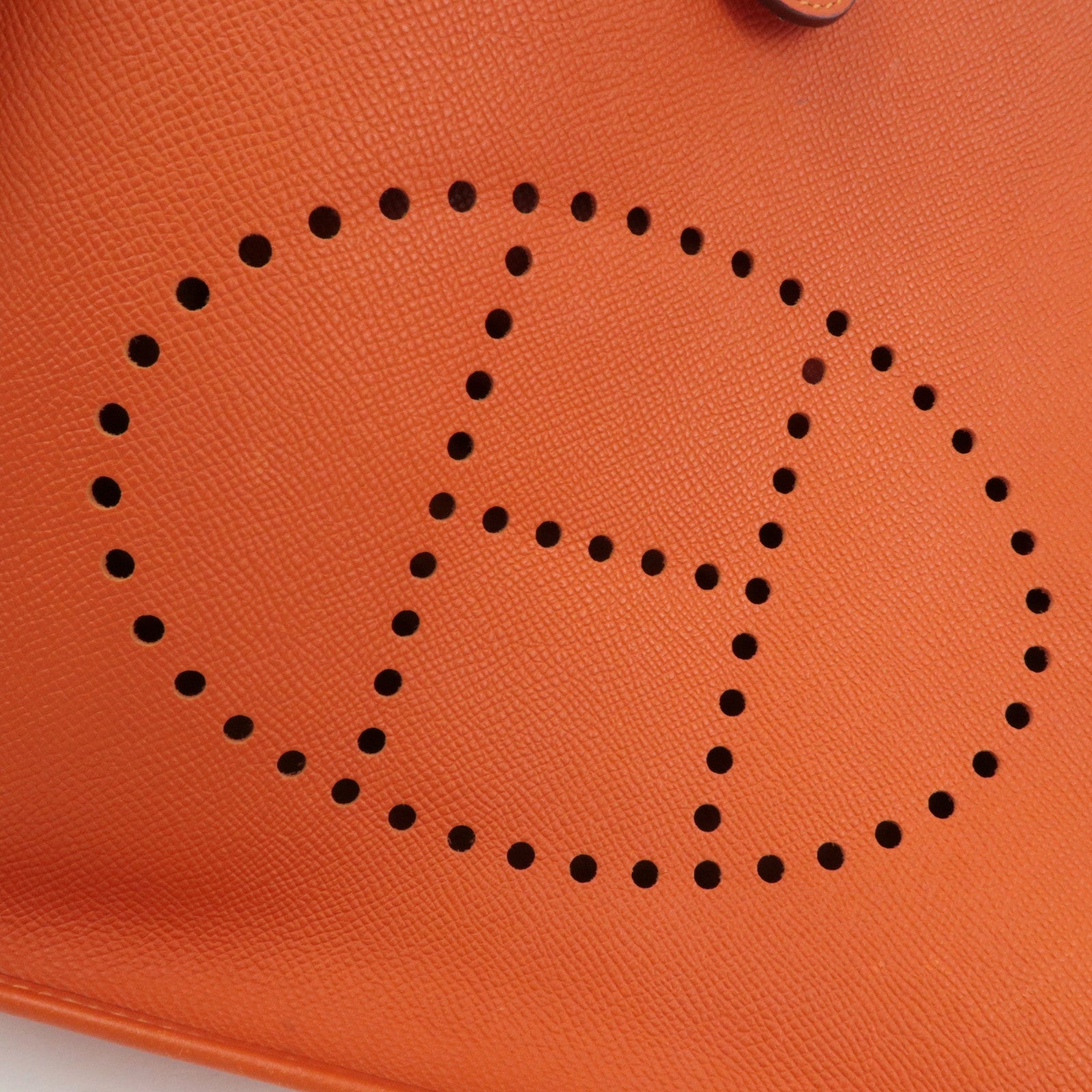HERMES Evelyn 1 PM Shoulder Bag □O Stamp (2011) Veau Epsom Orange Silver HDW *Dust bag, Strap