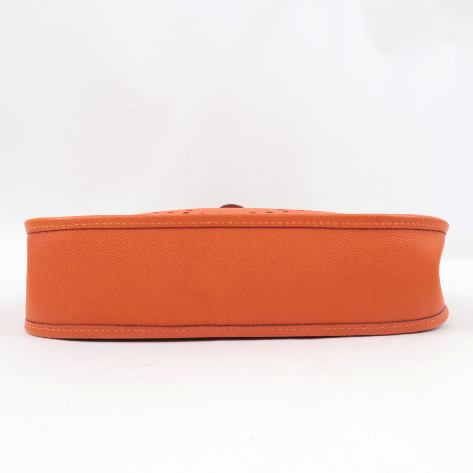 HERMES Evelyn 1 PM Shoulder Bag □O Stamp (2011) Veau Epsom Orange Silver HDW *Dust bag, Strap