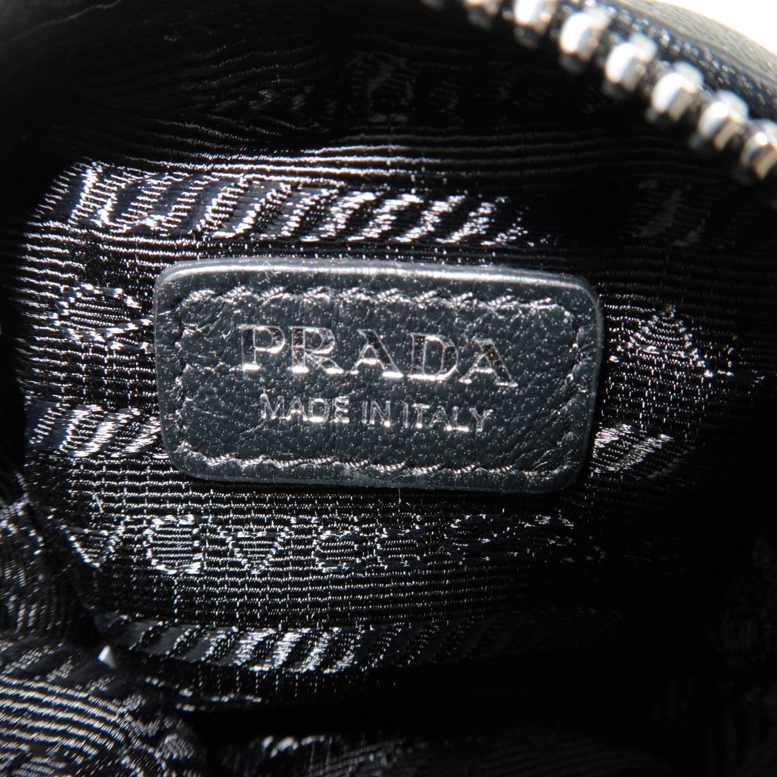 PRADA Mini Pouch Leather Black 1TT137 *Box, G card