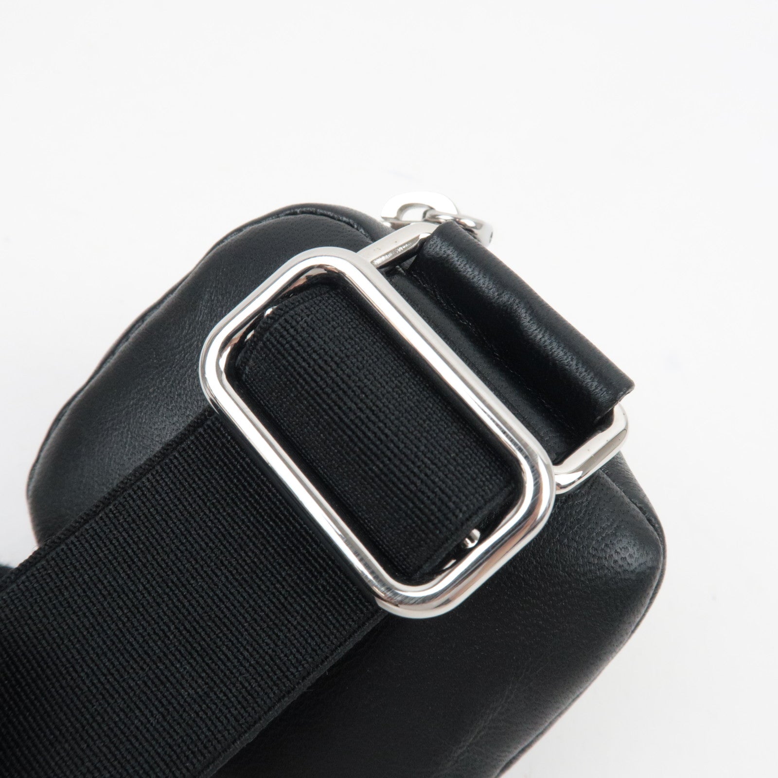 PRADA Mini Pouch Leather Black 1TT137 *Box, G card