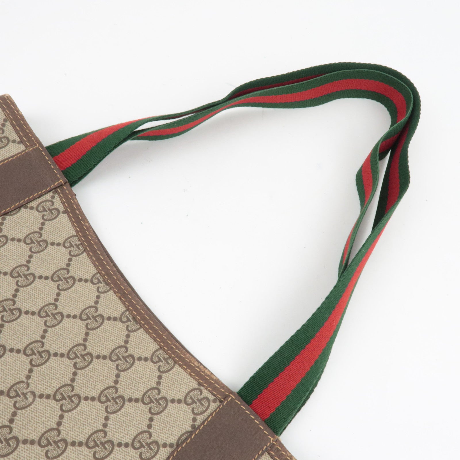 GUCCI Old GUCCI Sherry Tote Bag GG Plus Beige Brown 40.02.003