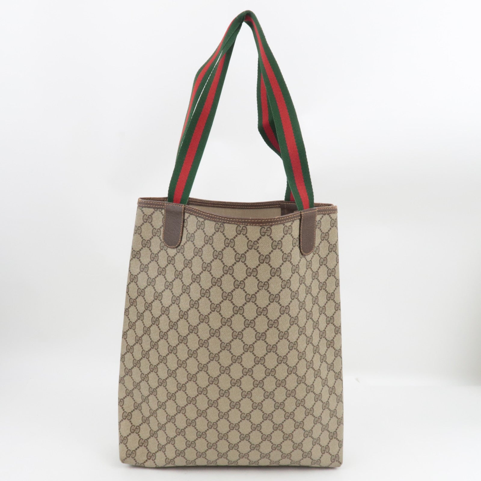 GUCCI Old GUCCI Sherry Tote Bag GG Plus Beige Brown 40.02.003