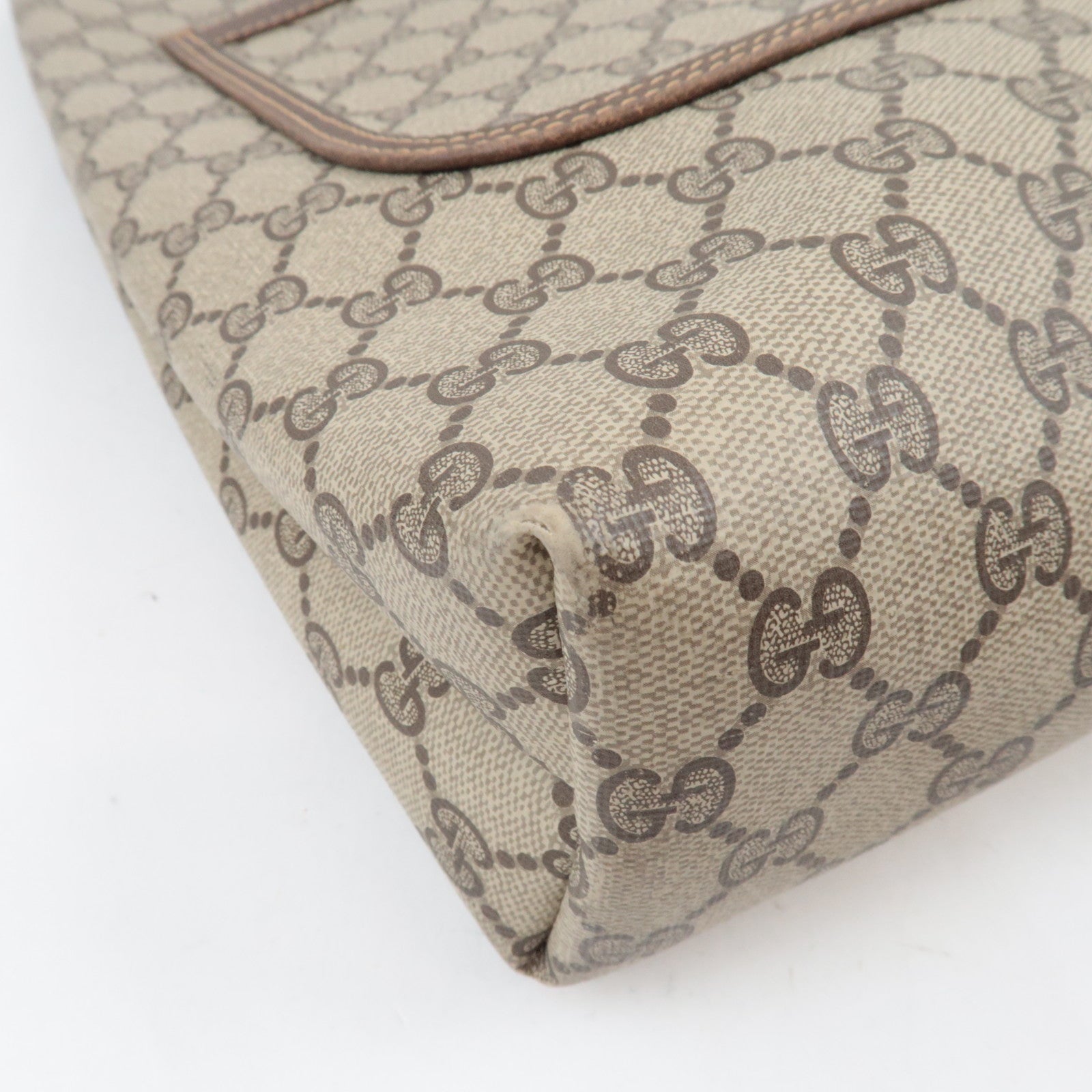 GUCCI Old GUCCI Sherry Tote Bag GG Plus Beige Brown 40.02.003