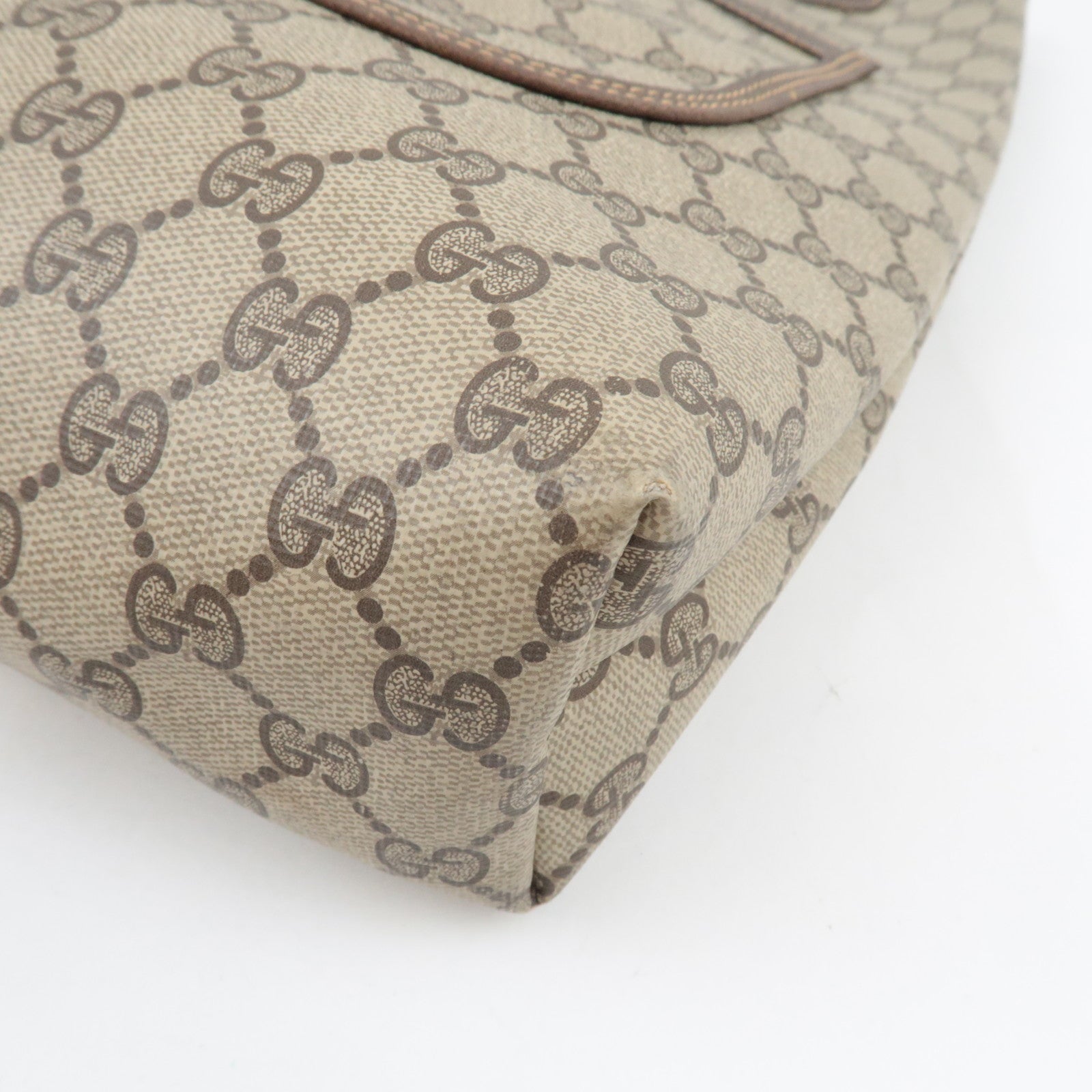 GUCCI Old GUCCI Sherry Tote Bag GG Plus Beige Brown 40.02.003