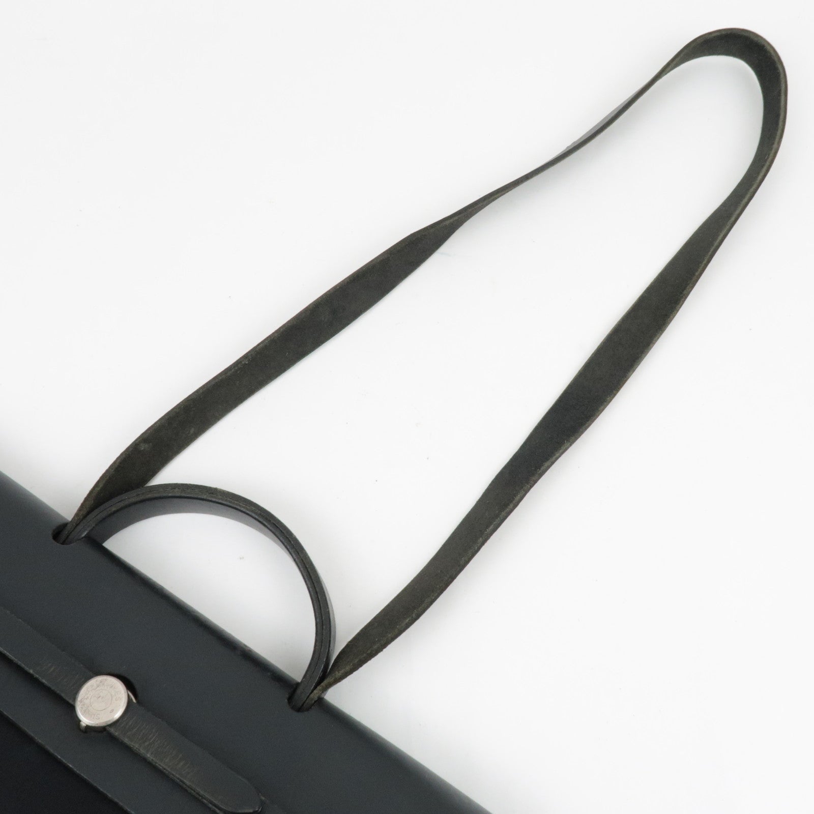 HERMES Her Bag 2Way Shoulder Bag □C Stamp (1999) Toile H Leather Black *Spare bag, Lock