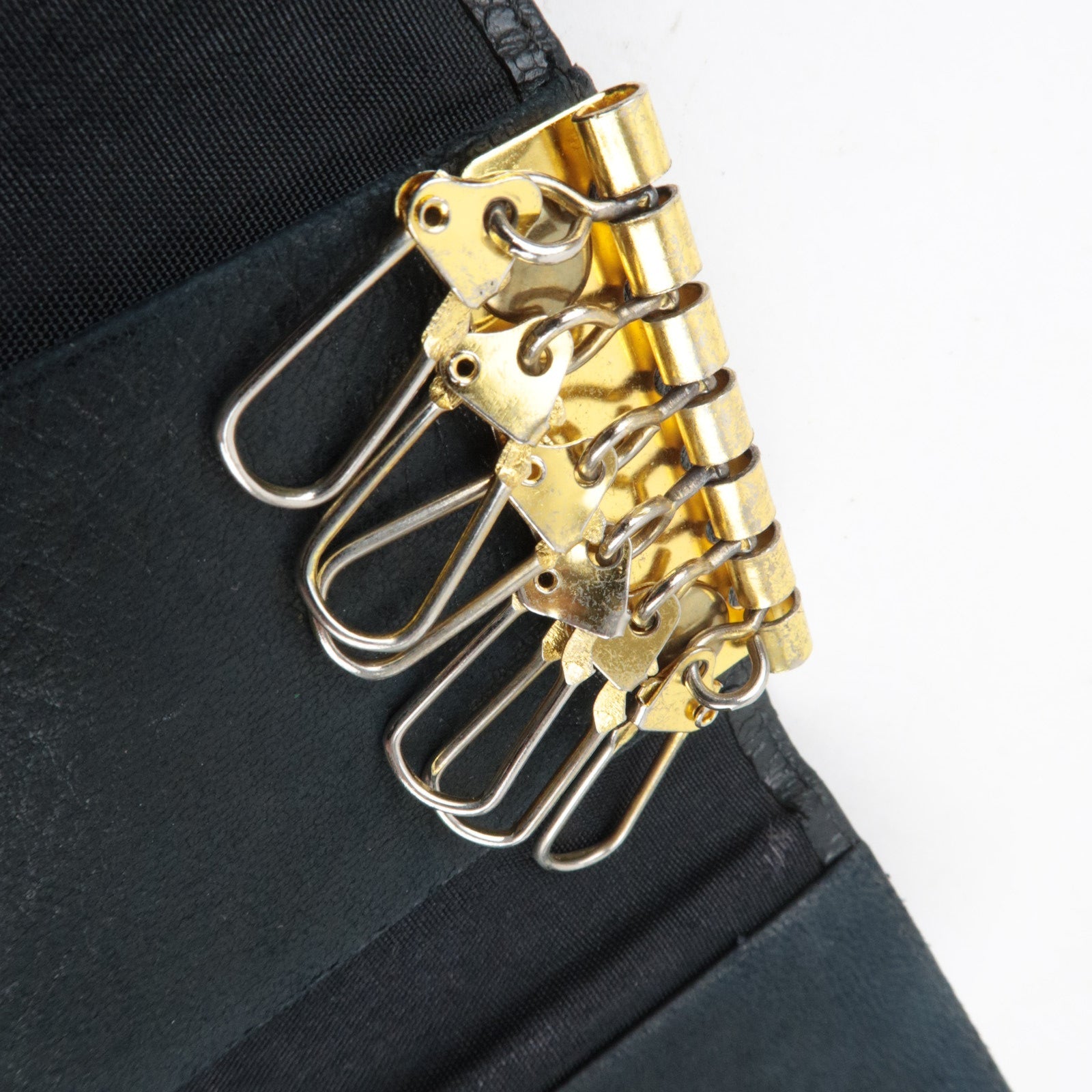 CHANEL 6 Rings Key Case Caviar Skin Black 9186834 *Box, G card