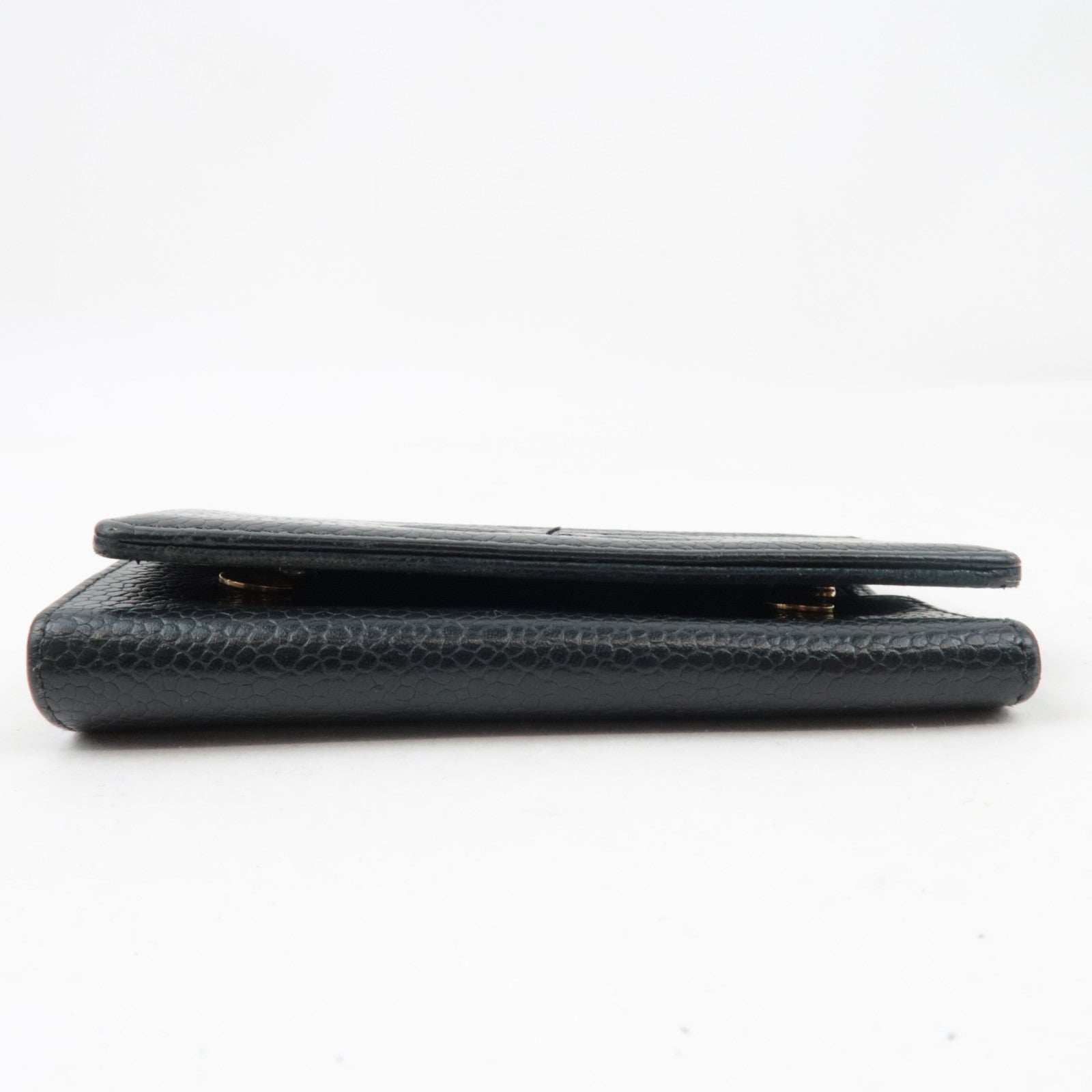 CHANEL 6 Rings Key Case Caviar Skin Black 9186834 *Box, G card