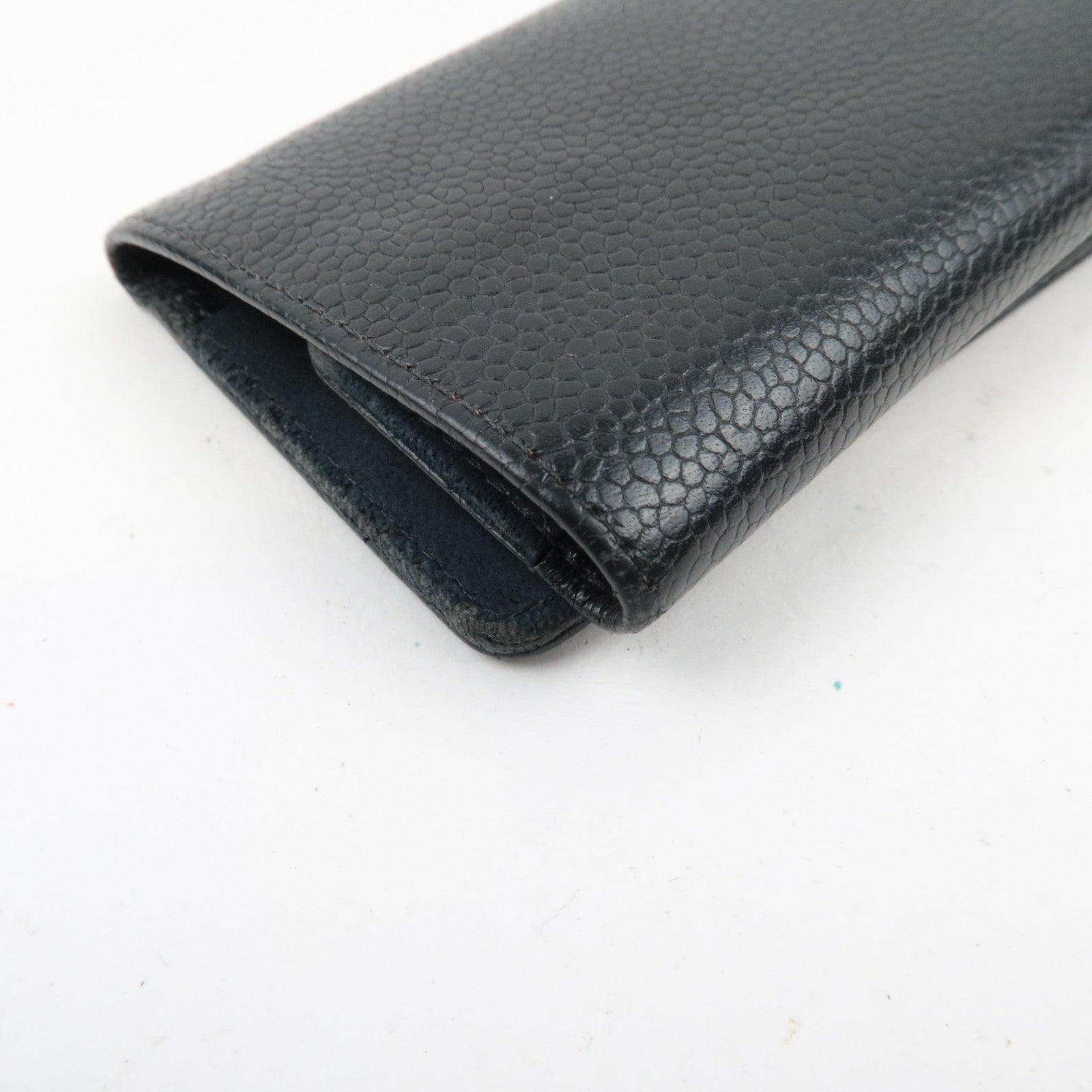 CHANEL 6 Rings Key Case Caviar Skin Black 9186834 *Box, G card