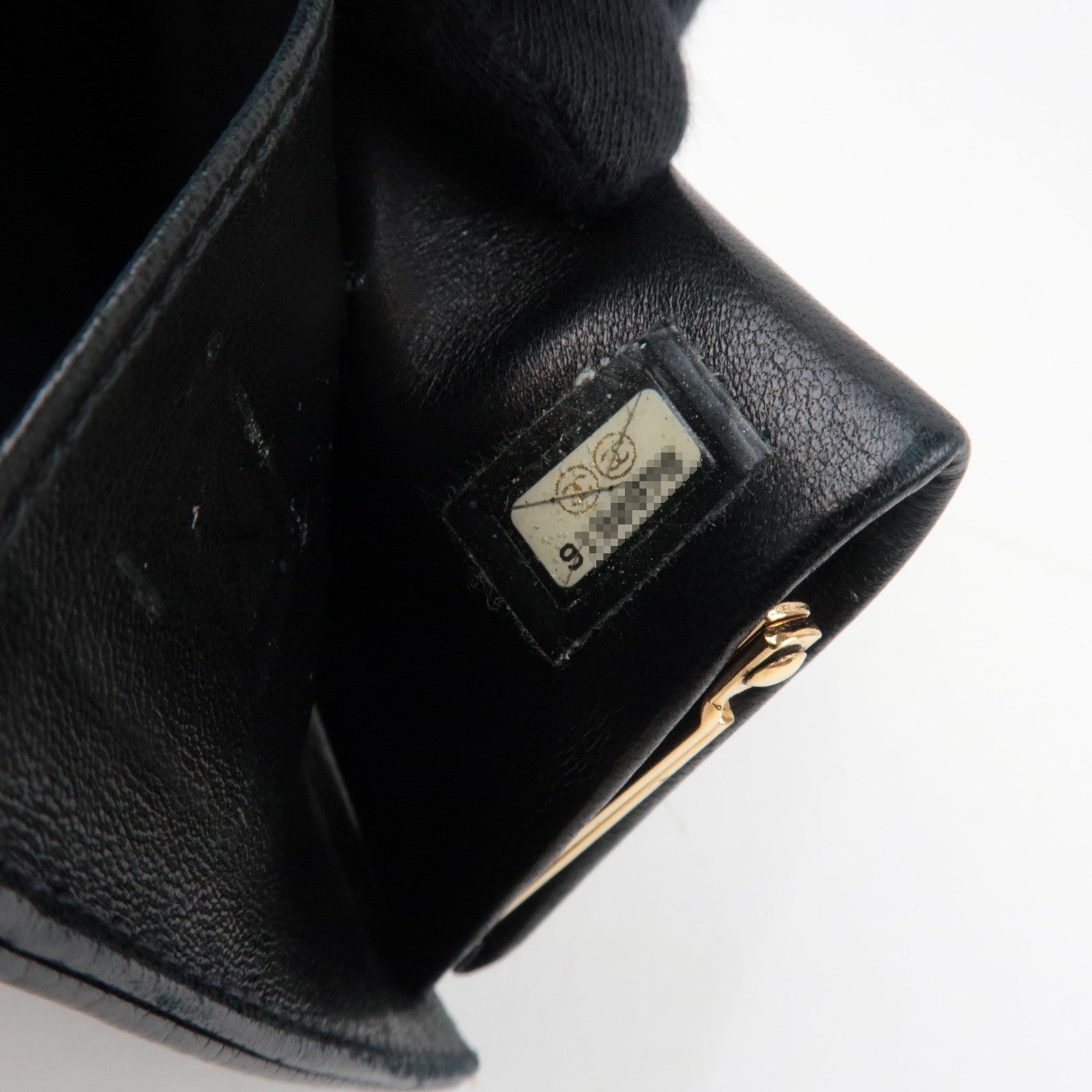 CHANEL Coco Mark Bi-fold Long Wallet Caviar Skin Black 9190979 *Box, G card