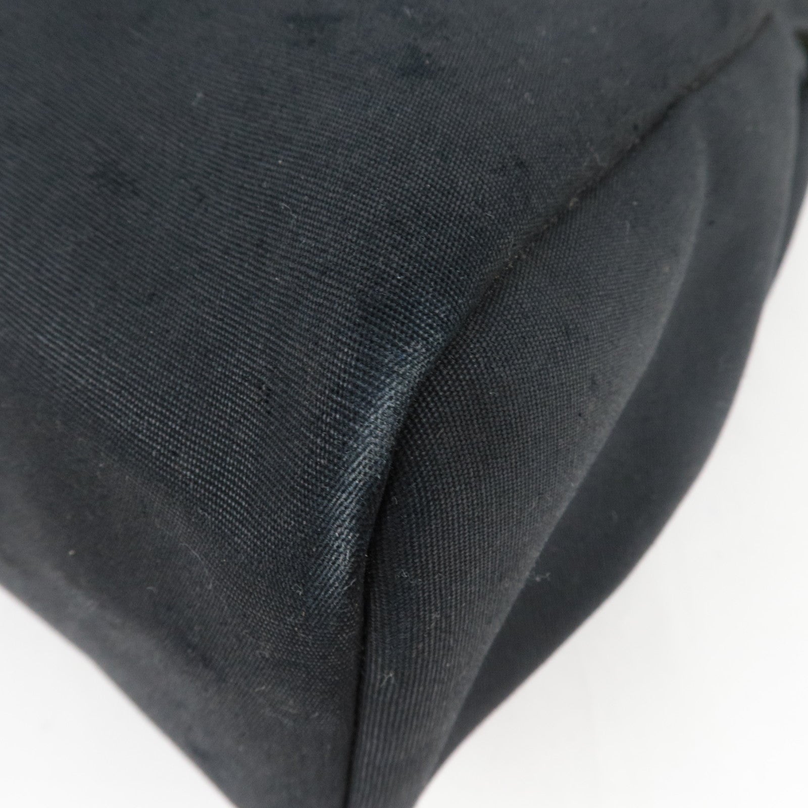 HERMES Her Bag 2Way Hand Bag □E Stamp (2001) Toile H Leather Black Silver HDW *Dust bag, Spare bag, Key Lock, Clochette