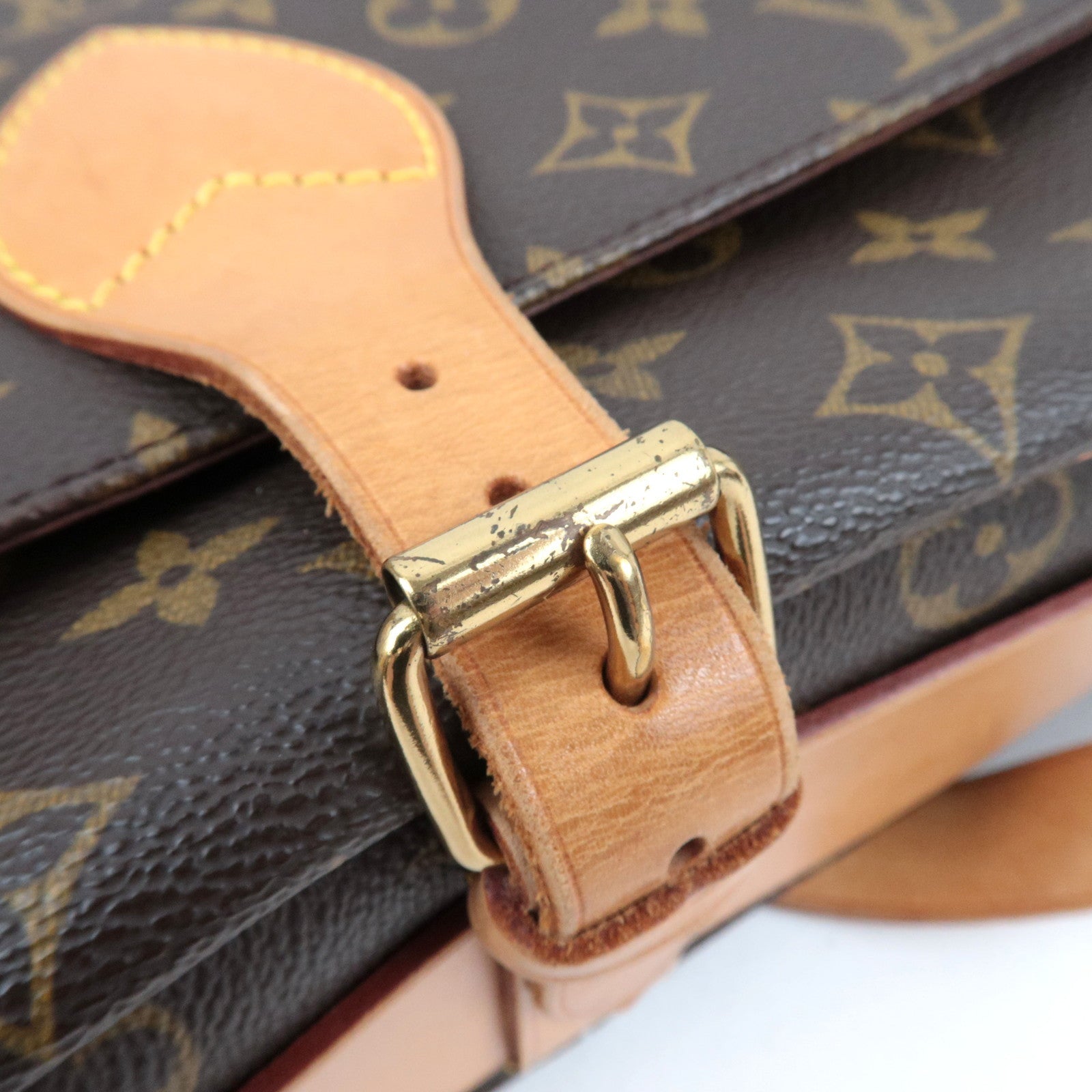 Louis Vuitton Monogram Cartouchiere GM Shoulder Bag M51252 SL0090