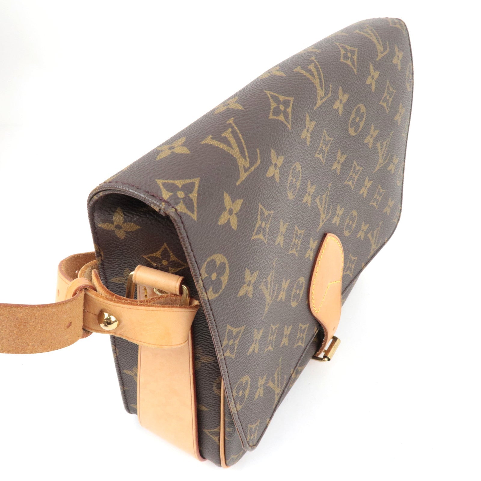 Louis Vuitton Monogram Cartouchiere GM Shoulder Bag M51252 SL0090