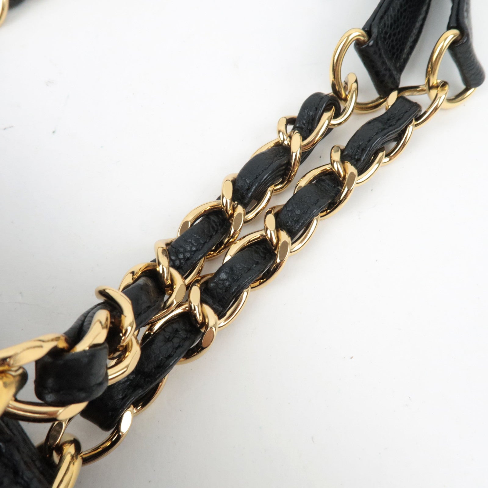 CHANEL Matelasse PST Tote Bag Caviar Skin Black Gold HDW A20994 13371723 *Dust bag, G card