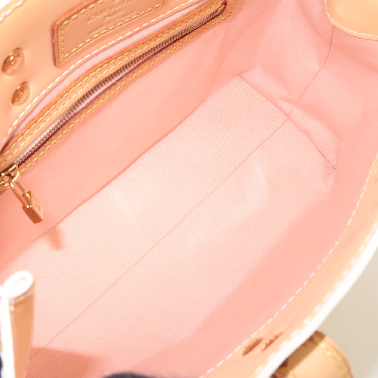 Louis Vuitton Monogram Vernis Reade PM Hand Bag Marshmallow Pink M91306 MI0064 *Dust bag