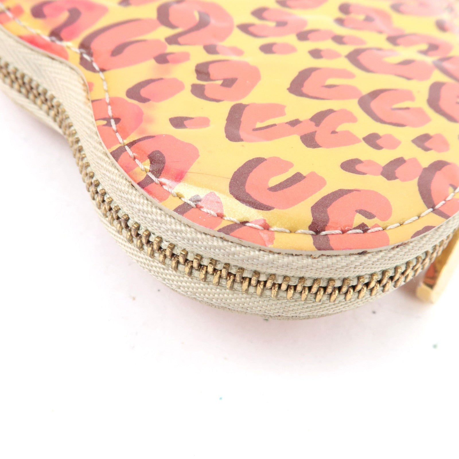 Louis Vuitton Monogram Vernis Leopard Porte Monnaie Coeur Coin Case Broncorail M91473 TS4140