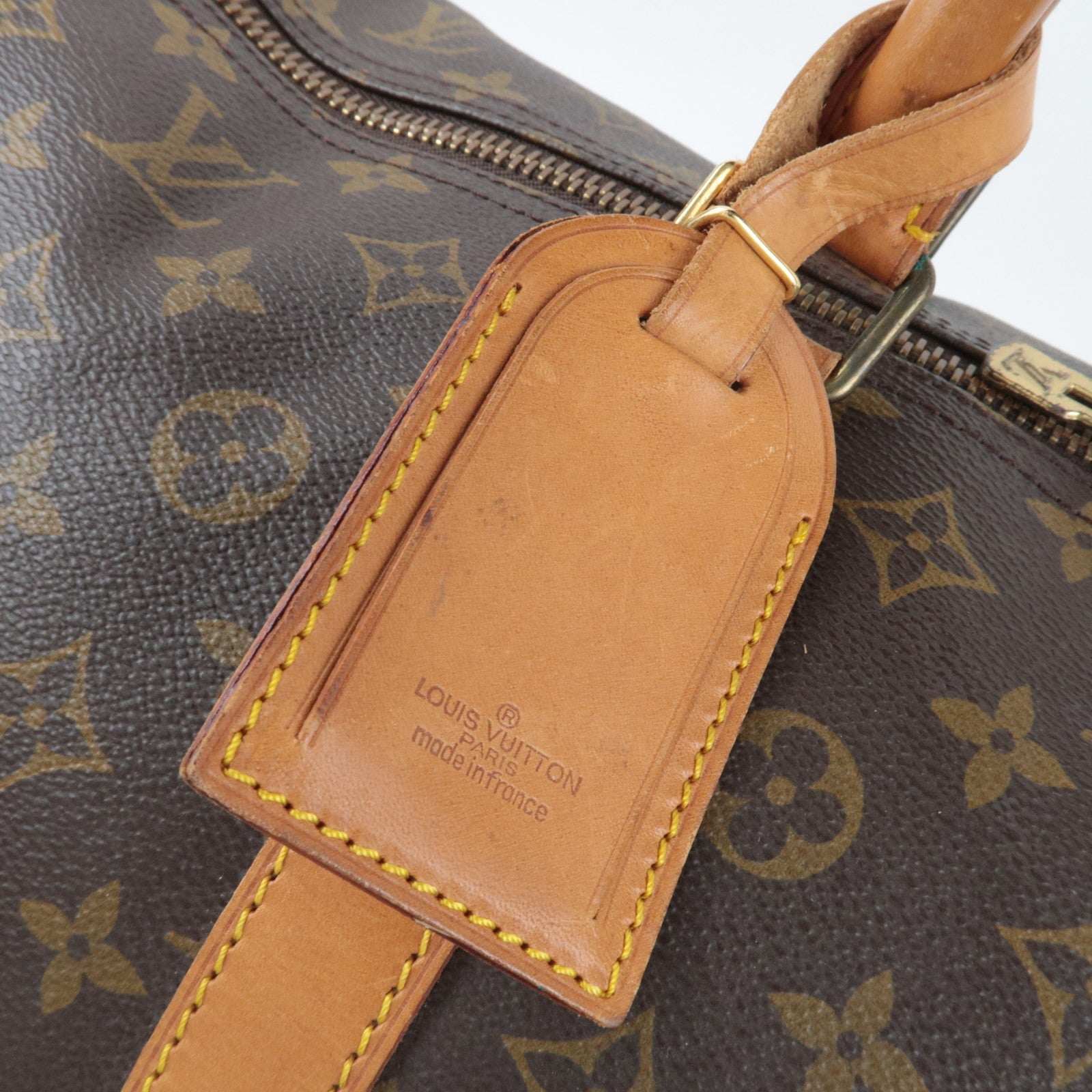 Louis Vuitton Monogram Keepall 60 Tarvel Bag M41422 MI881 *Name tag, Key Lock