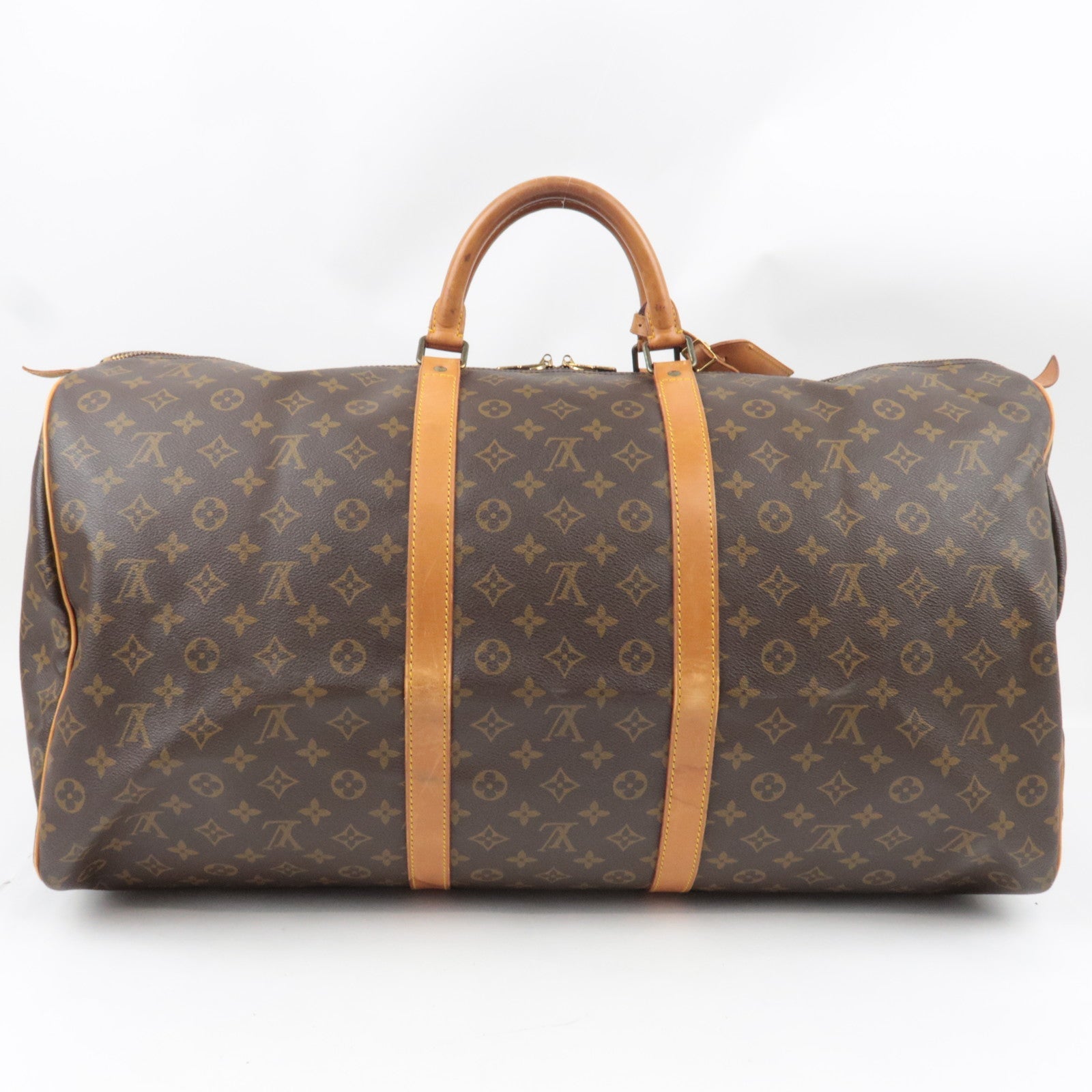 Louis Vuitton Monogram Keepall 60 Tarvel Bag M41422 MI881 *Name tag, Key Lock