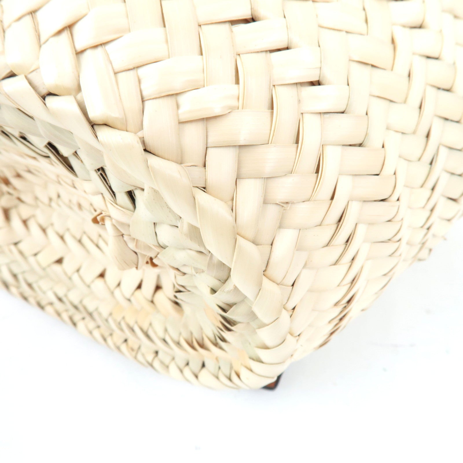 LOEWE Small Basket Hand Bag Raffia Leather Beige Tan *Dust bag