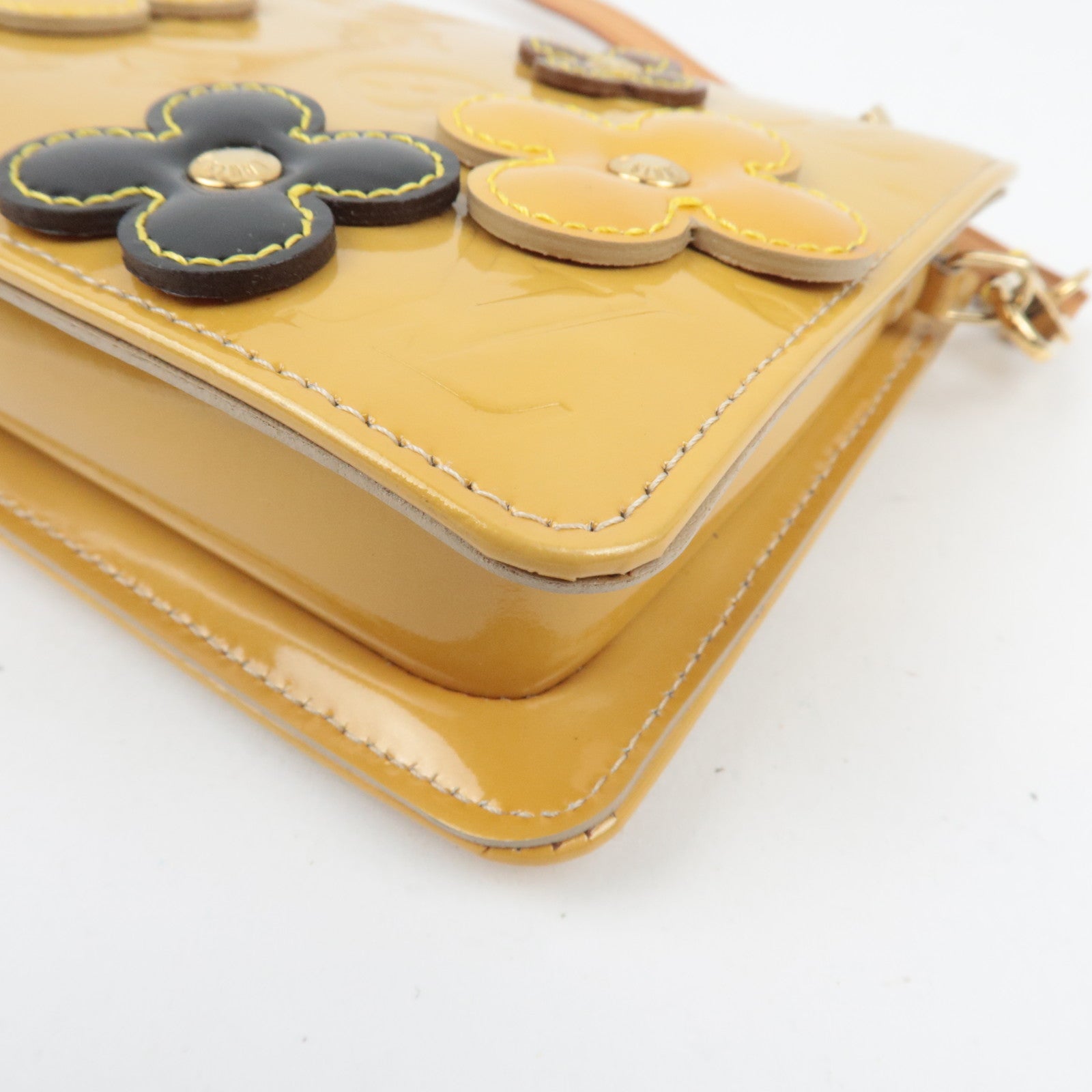 Louis Vuitton Monogram Vernis Flower Lexington Handbag Beige M92246 VI1021