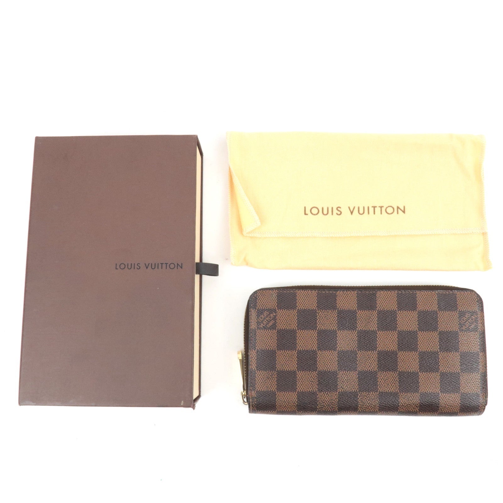 Louis Vuitton Damier Zippy Long Wallet N60015 CR1171 *Box, Dust bag