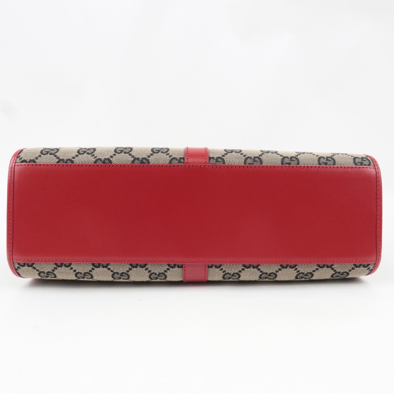 GUCCI Jackie Shoulder Bag GG Canvas Leather Beige Red 002.1067 *Dust bag