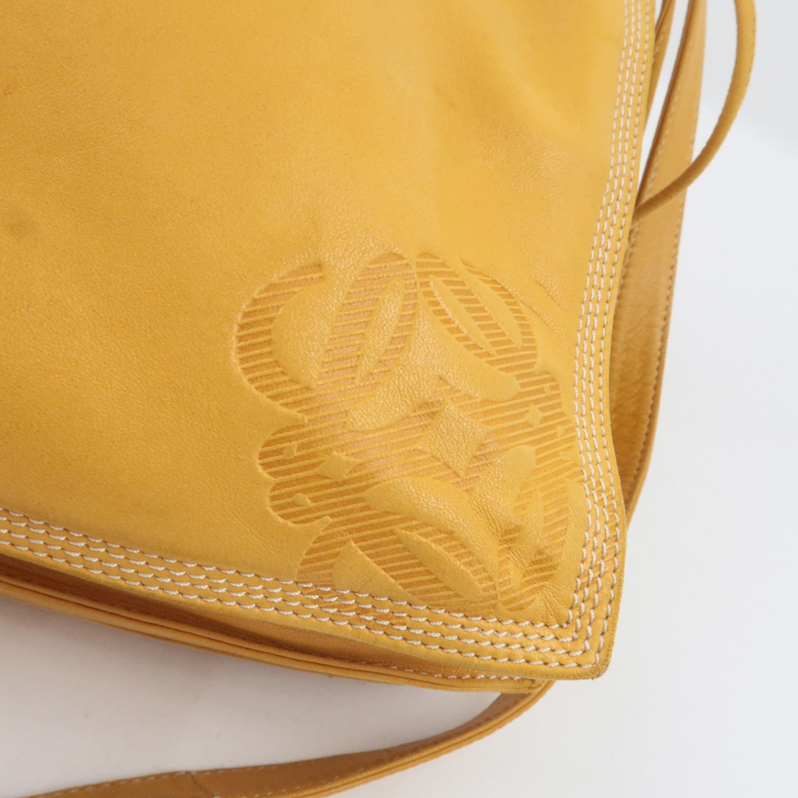 LOEWE Anagram Flamenco Shoulder Bag Nappa Leather Mustard *Dust bag