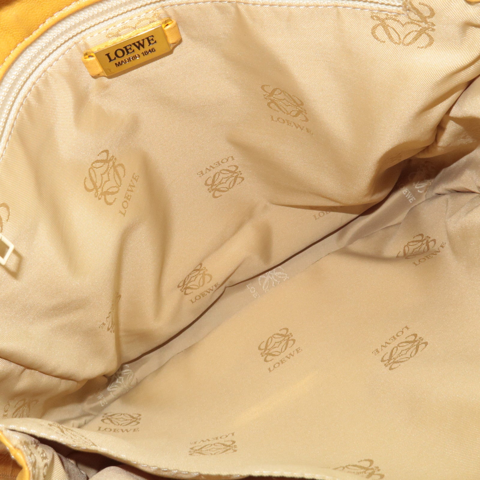 LOEWE Anagram Flamenco Shoulder Bag Nappa Leather Mustard *Dust bag