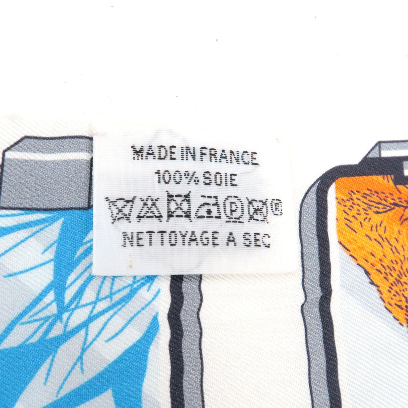 HERMES Twilly 2023AW HERMES Story Scarf Silk 100% White Red